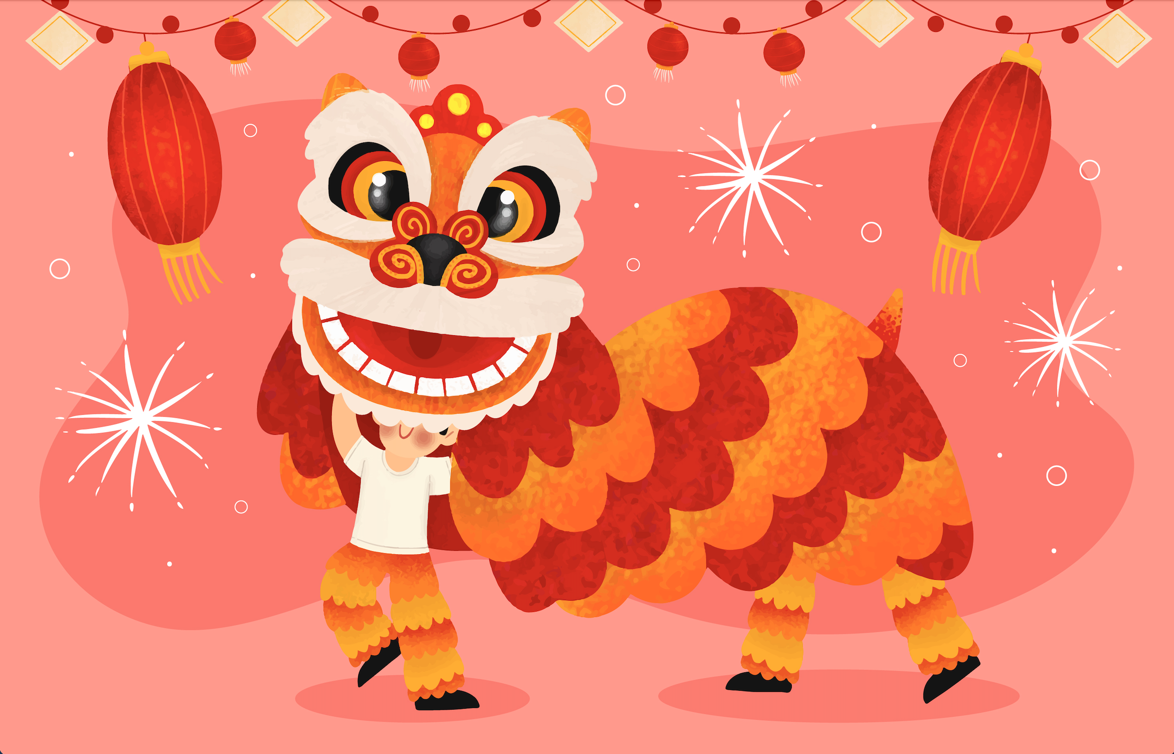 Chinese New Year lion dance